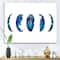 Designart - Blue Moon Phases - Bohemian & Eclectic Canvas Wall Art Print
